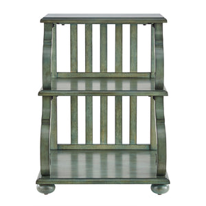 Homelegance By Top-Line Maude Scroll End Table Green Veneer