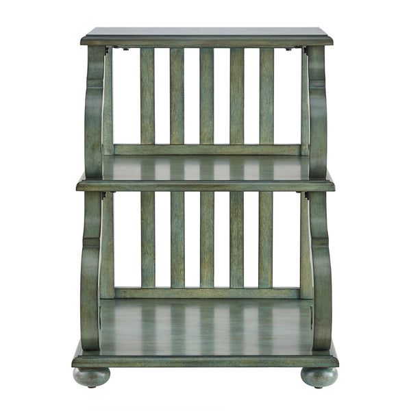 Homelegance By Top-Line Maude Scroll End Table Green Veneer