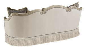 A.R.T. Furniture Giovanna Bezel Sofa - Luxurious European-inspired Design With Plush Cushions & Glamorous Finish White, Silver  509501-5727ab