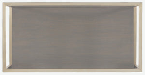 Hooker Furniture Curata Midnight White Oak One-Drawer Nightstand With Tempered Glass Top & Brushed Brass Frame, Floating Drawer Design 1600-90016-DKW