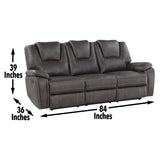 Steve Silver Katrine Charcoal Manual Sofa KT800SC