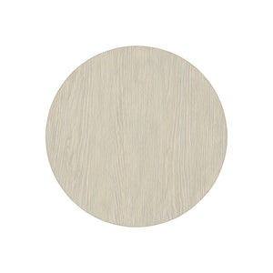 Bernhardt Bernhardt Ellis Side Table — Modern Asymmetrical White Oak Jicama Top With Shiny Nickel Leg Accent 305124