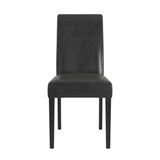 Homelegance By Top-Line Alessio Faux Leather Upholstered Dining Chair (Set of 2) Black Rubberwood