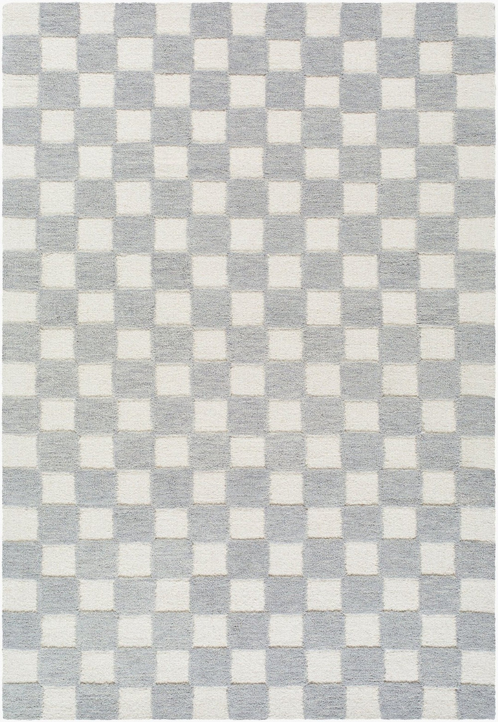 Livabliss Klopp Hand Tufted Wool Rug Minimalist Accent for Entryway Bedroom or Bath Pewter, Ivory 2'6" x 8' KPP2300-268