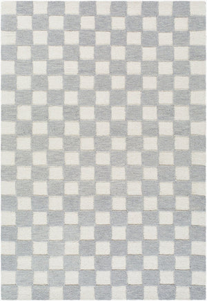 Livabliss Klopp Hand Tufted Wool Rug Minimalist Accent for Entryway Bedroom or Bath Pewter, Ivory 2'6" x 8' KPP2300-268
