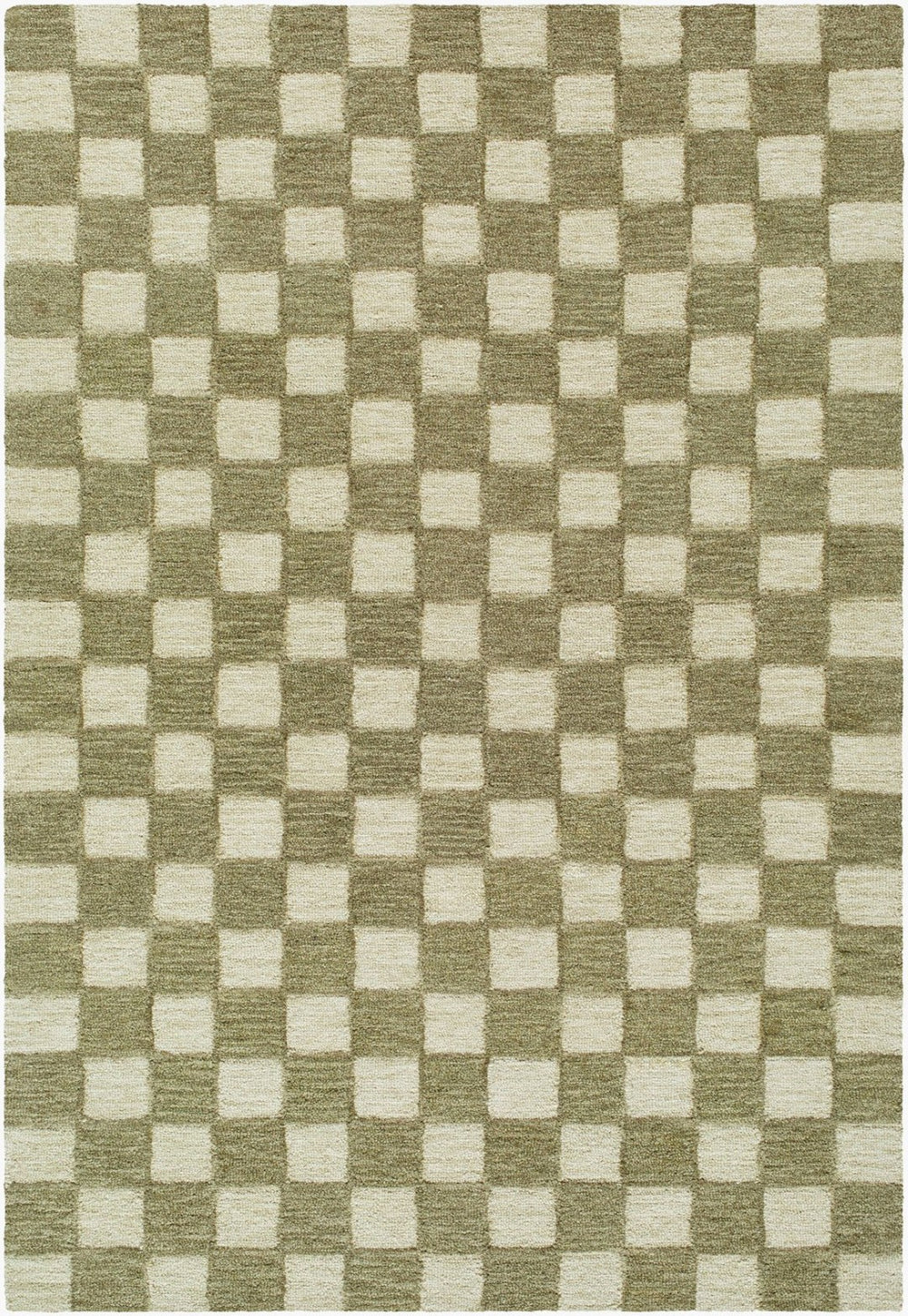 Livabliss Klopp Hand Tufted Wool Area Rug Minimalist Texture for Entryway or Bedside Olive Green, Be 6' x 9' KPP2301-69