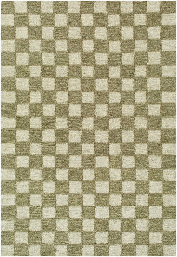 Livabliss Klopp Hand Tufted Wool Area Rug Minimalist Texture for Entryway or Bedside Olive Green, Be 6' x 9' KPP2301-69