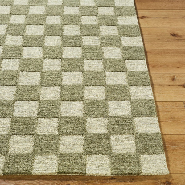 Livabliss Klopp Hand Tufted Wool Area Rug Minimalist Texture for Entryway or Bedside Olive Green, Be 6' x 9' KPP2301-69