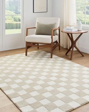 Livabliss Klopp Hand Tufted Wool Area Rug Minimalist Style for Entryway Bedroom or Bath Beige, Ivory' 8' x 10' KPP2302-810