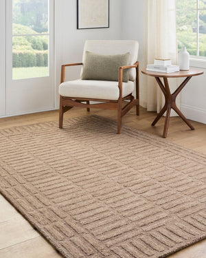Livabliss Klopp Hand Tufted Wool Area Rug Minimalist Modern Accent for Entryway or Bedroom Beige, Sandston 2' x 3' KPP2303-23