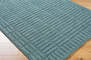 Livabliss Klopp Hand Tufted Wool Area Rug Minimalist Modern Accent for Entryway or Bedroom Slate Blue, Ste 9' x 12' KPP2304-912