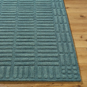 Livabliss Klopp Hand Tufted Wool Area Rug Minimalist Modern Accent for Entryway or Bedroom Slate Blue, Ste 9' x 12' KPP2304-912