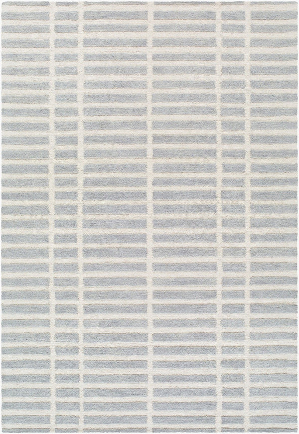 Livabliss Klopp Hand Tufted Wool Accent Rug Artisan Crafted for Entryways and Modern Interiors Pewter, Ivory 2'6" x 8' KPP2305-268