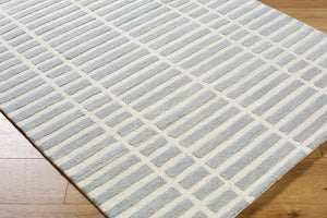 Livabliss Klopp Hand Tufted Wool Accent Rug Artisan Crafted for Entryways and Modern Interiors Pewter, Ivory 2'6" x 8' KPP2305-268