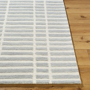 Livabliss Klopp Hand Tufted Wool Accent Rug Artisan Crafted for Entryways and Modern Interiors Pewter, Ivory 2'6" x 8' KPP2305-268
