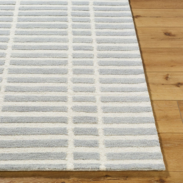 Livabliss Klopp Hand Tufted Wool Accent Rug Artisan Crafted for Entryways and Modern Interiors Pewter, Ivory 2'6" x 8' KPP2305-268