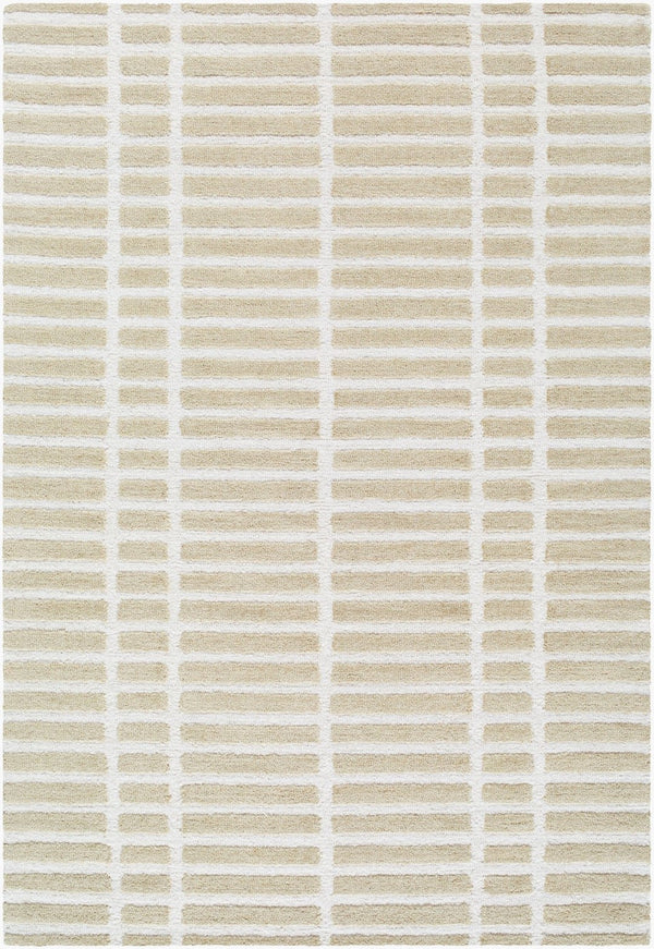 Livabliss Klopp Hand Tufted Wool Accent Rug Modern Minimalist Style for Entryways and Bedrooms Beige, Ivory 2' x 3' KPP2306-23