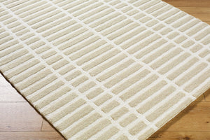 Livabliss Klopp Hand Tufted Wool Accent Rug Modern Minimalist Style for Entryways and Bedrooms Beige, Ivory 2' x 3' KPP2306-23