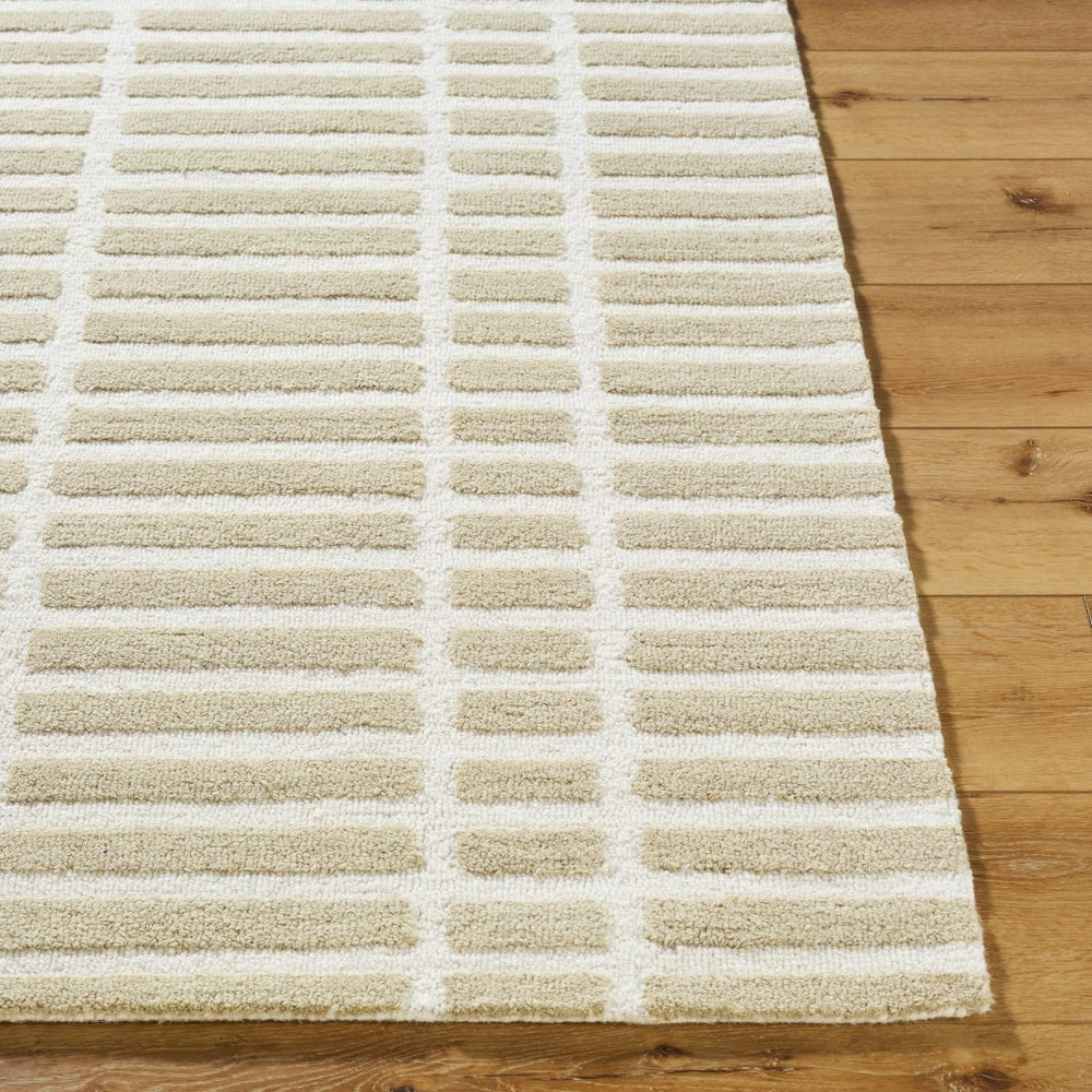 Livabliss Klopp Hand Tufted Wool Accent Rug Modern Minimalist Style for Entryways and Bedrooms Beige, Ivory 2' x 3' KPP2306-23