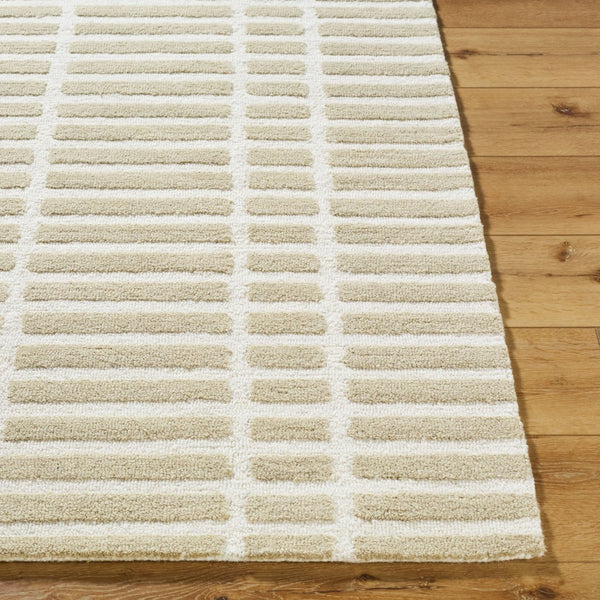 Livabliss Klopp Hand Tufted Wool Accent Rug Modern Minimalist Style for Entryways and Bedrooms Beige, Ivory 2' x 3' KPP2306-23