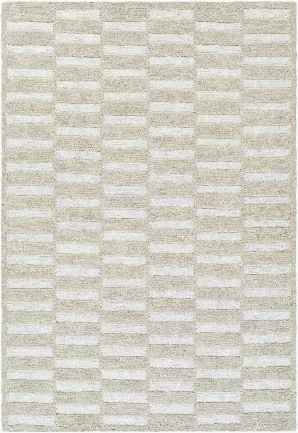Livabliss Klopp Hand Tufted Wool Accent Rug Minimalist Style for Entryway or Bathroom Beige, Ivory 2'6" x 8' KPP2308-268