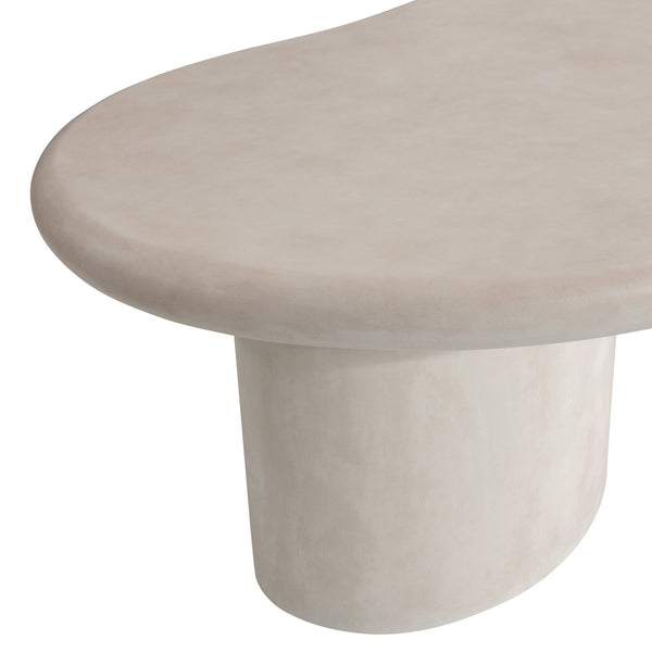 Bernhardt Bernhardt Nova Sculptural Cocktail Table 58" Organic Solid Wood Top Light Vellum Finish, Carved Legs 519023