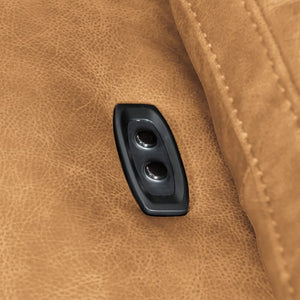 Hooker Furniture Jericho Oversized Power Sofa In Dallas Toffee Leather With Sleigh Frame, Usb & Power Headrest 43.20 L x 89.30W x 32.20H SS461-PH025-087