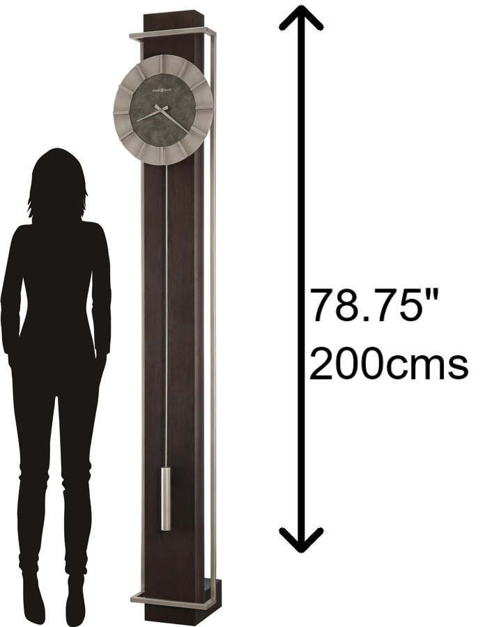 Hekman Furniture 615128 Oscar Modern Grandfather Clock - Sleek Design, Durable Materials & Stylish Aged Silver Accents  Oscar Grandfather Clock 615128