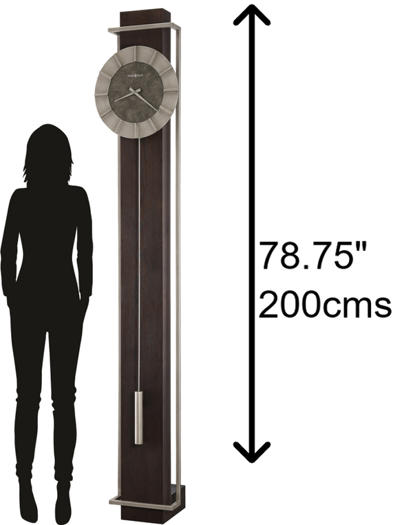 Hekman Furniture 615128 Oscar Modern Grandfather Clock - Sleek Design, Durable Materials & Stylish Aged Silver Accents  Oscar Grandfather Clock 615128
