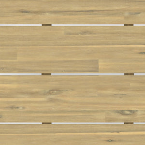 English Elm Parkside Handcrafted Outdoor Coffee Table in Light Teak – Solid Acacia, Slatted Top, Durable Style B136P159370