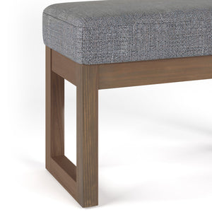 English Elm Milltown Compact Ottoman Bench - Versatile Pebble Grey Footstool For Modern Living Spaces, Durable! B136P159092