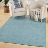 Nourison Practical Solutions PSL01 Machine Made Power-loomed Borderless Design Indoor/Outdoor Modern Outdoor Rug Aqua, Aqua 100% Polypropylene 99446939777