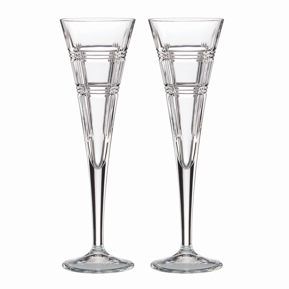 Lenox Reed and Barton Hudson Toasting Flutes, Set of 2 Clear, NO COLOR GLASS,CRYSTAL 894880