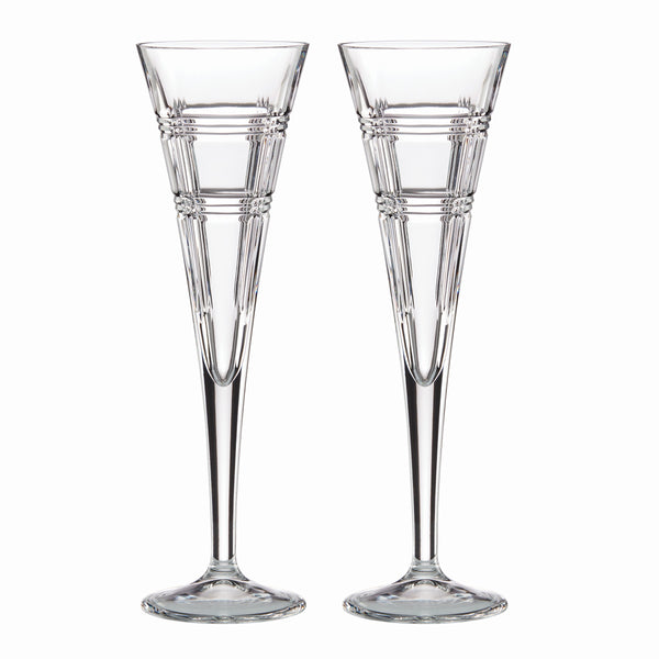 Lenox Reed and Barton Hudson Toasting Flutes, Set of 2 Clear, NO COLOR GLASS,CRYSTAL 894880