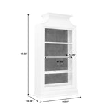 Open Storage 3 Shelf Bookcase with Natural Wood Back Panel White with Chalky White Rub thru finish P301502 Pulaski Furniture