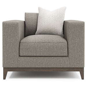 Bernhardt Bernhardt Noel Fabric Chair — Made-To-Order Plush Upholstery, Oversized Track Arms, Tapered Wood Legs, 50% Deposit P7322B