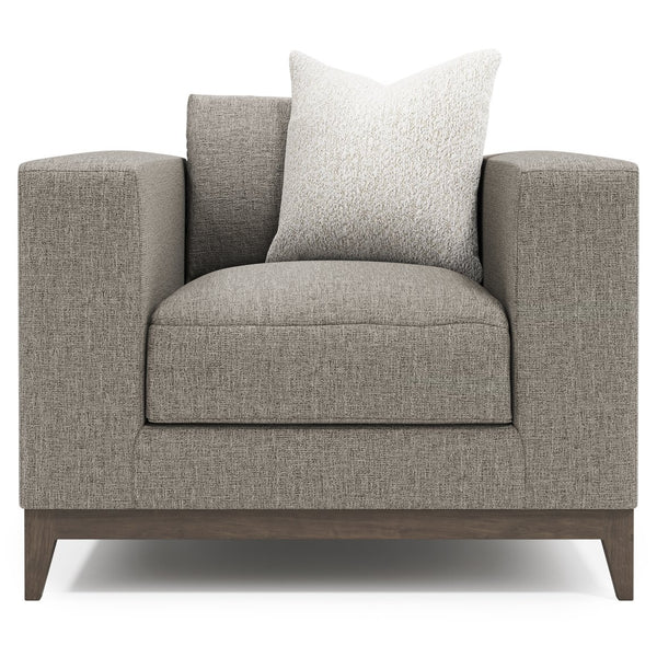 Bernhardt Bernhardt Noel Fabric Chair — Made-To-Order Plush Upholstery, Oversized Track Arms, Tapered Wood Legs, 50% Deposit P7322B