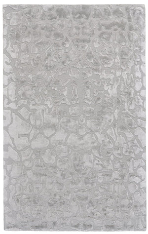 Feizy Rugs Mali Hand-tufted Abstract Rug – Contemporary Glam With Subtle Sheen For Sophisticated Interiors Gray,Silver Viscose,Wool 7178629fall000h50