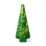 Festive Green Glass Lighted Christmas Tree, 18 in. XAB30046 Park Hill