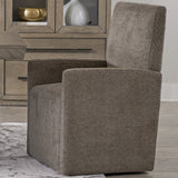 Parker House Pure Modern Dining Upholstered Caster Chair Himalaya Granite 100% Polyester DPUR#2618