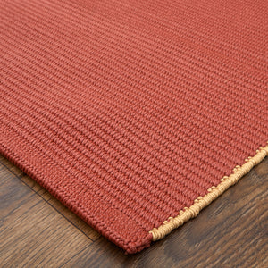 Feizy Rugs Theo Hand Woven Polypropylene Rug - Durable, Low Pile, Perfect For High-traffic Indoor & Outdoor Use Red,Tan Polypropylene The0827fredsndf00