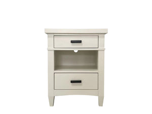 Parker House Americana Modern Bedroom 2 Drawer Nightstand Cotton Poplar Solid, Birch Veneers BAME#52232-COT