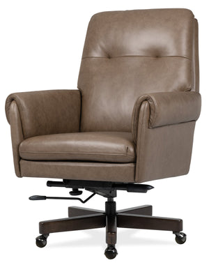 Hooker Furniture Lenora Top-grain Leather Executive Chair Tufted Back Swivel Home Office Seating EC846-088