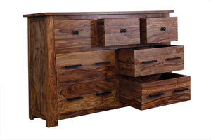Porter Designs Kalispell Solid Sheesham Wood Dresser - Artisan Craftsmanship With Timeless Appeal Brown Wood 04-196-01-2439