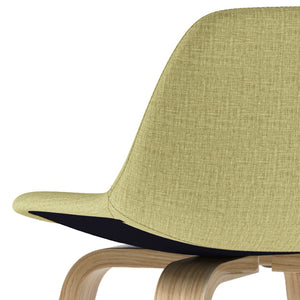 English Elm Randolph Mid-Century Modern Bentwood Counter/Bar Stools Set Of 2 With Upholstered Comfort & Style B136P159462-GIGA