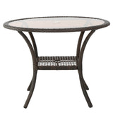 Christopher Knight Home® - Noble House - San Pico Multibrown Wicker Glass Table