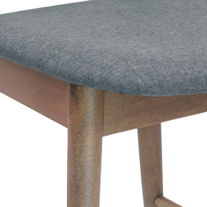English Elm Counter Stools Set of Two Mid-century Rubberwood Frame Upholstered Kitchen Island Seating 72661.00