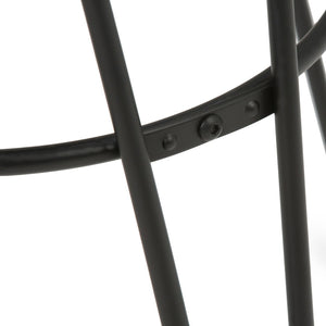 English Elm Simeon 30" Industrial Metal Bar Stool With Rustic Wood Seat - Cocoa Brown & Black Hairpin Legs B136P159610-GIGA