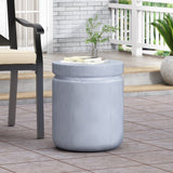 Christopher Knight Home® - Noble House - Noyes Outdoor Lightweight Concrete Side Table, Light Gray