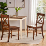 Christopher Knight Home® - Noble House - Rovie Dark Oak Acacia Wood Dining Chairs - Set Of 2